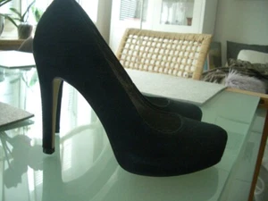 *CAFèNOIR* Wildleder Pumps / High heels /Plateau Gr. 36 (36,5) sw *TOP* - Bild 1 von 3