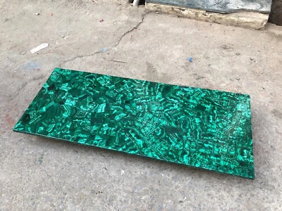 Random Malachite Gemstone Tops Center Sofa Dining Table | Handmade Furniture - Image 1 of 4