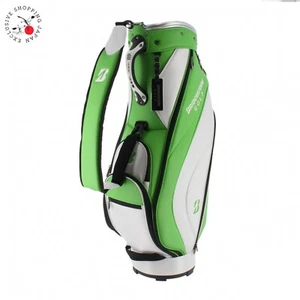 BRIDGESTONE Golf 2024 Model Cart Bag 9 x 47in 5-way Lightweight Green / White - Picture 1 of 8