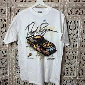 Nascar Shirt Unisex L White Racing David Ragan UPS Roush Fenway Chase Authentics - Picture 1 of 7