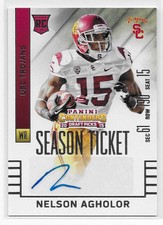 2015 15 PANINI CONTENDERS DRAFT PICKS NELSON AGHOLOR SEASON TICKET ROOKIE AUTO