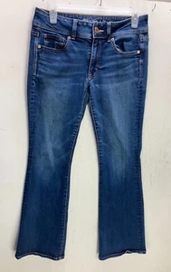American Eagle Outfitters Damen Größe 6 Kickboot dunkel gewaschen Bootcut Jeans - Bild 1 von 11