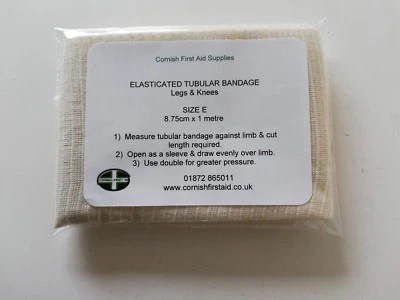 ELASTICATED TUBULAR BANDAGE - SIZE E - 8.5CM X 1M - SMALL THIGH - MEDIUM KNEE - Image 1 of 2