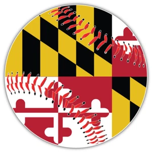 Maryland USA State Baseball Autoaufkleber Aufkleber "GRÖSSEN" - Bild 1 von 1