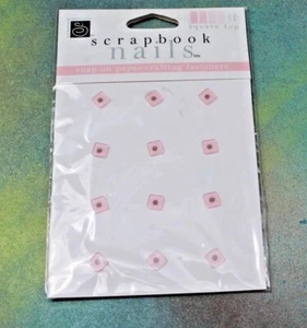 Sammelalbum Interiors Quadratisch Top Rosa Nagelverschlüsse, 12 Stck. Neu in Verpackung KOSTENLOSER VERSAND! - Bild 1 von 2