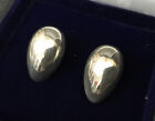Vintage Sterling Silver 925 Pear Dome Button Ball Stud Clip On Clip-On Earrings