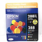 Epson 288Xl & 288 Black Cyan Magenta Yellow 4-Pack Ink Cartridges 04/2023