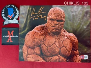 Photo signée Michael Chiklis 8x10 Les Quatre Fantastiques La Chose Beckett COA - Photo 1/3