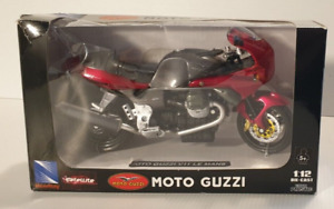 MOTO GUZZI LE MANS NEW-RAY 1:12 Scale Motorcycle Diecast Model Burgundy in Box.