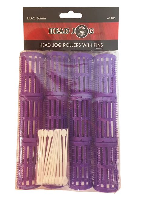 Head jog - Brush Rollers - Lilac - 36mm (12pk)