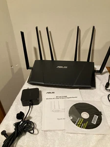 ASUS RT-AC3200 Tri-Band Gig Router Bundle With Power Adapter TESTED FREE SHIP - Bild 1 von 2