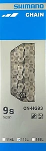 Fahrradkette Shimano CN-HG93 9S fach Kette 116 Glieder - Bild 1 von 1