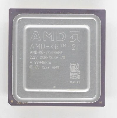 Socket 7 CPU - AMD K6-2 266MHz - AMD-K6-2/266AFR - TESTED - Image 1 of 2