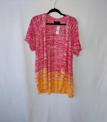 Lane Bryant Women's Pink Orange Knitted Sweater Size 18/20 - Изображение 1 из 4