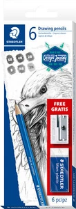 Lápiz de dibujo lumógrafo STAEDTLER 8 piezas incl. bordador y puntero lápiz - Imagen 1 de 10