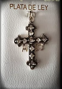 CRUZ ALFA Y OMEGA PLATA DE LEY 925 ml SILVER CROSS PENDANT - Imagen 1 de 1