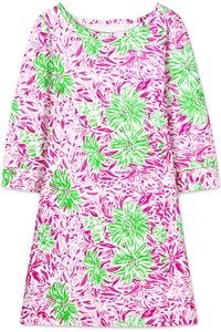 Women's Dress - Floral Sundress - Mini Dress - 2XL - Pink Green - Picture 1 of 3
