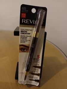 Revlon Women Colorstay Brow Creator 605 Soft Brown Micro Pencil Powder Brush - Picture 1 of 6