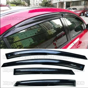 For 06-11 Honda Civic Sedan Black Side Window Visors Rain Guard Deflectors 4pcs - Picture 1 of 6