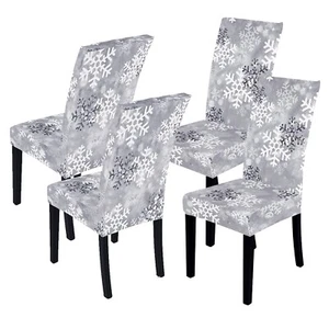 XMNTG Christmas Chair Covers for Dining Room Printed Chair Covers Christmas D... - Picture 1 of 5