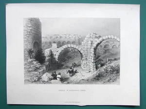 TURKEY Eski Stambul Arches Remains of Thermae - 1854 Antique Print Engraving - Picture 1 of 3