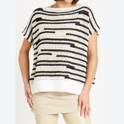 Suéter Planet by Lauren G Pima Algodón Soporte Cuello Barco Talla Única Usado en Excelente Condición Foto 1 de 4