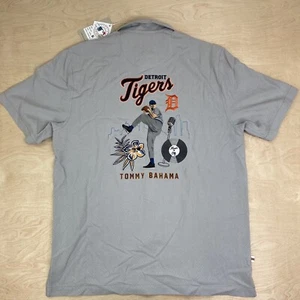 Tommy Bahama Hawaiian Detroit Tigers Baseball MLB Button Shirt Mens M SAMPLE - Picture 1 of 5