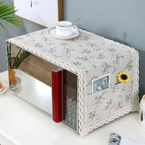 Universal Microwave Cover Cloth Printing Oven Dust Covers Waterproof Dustproof - Picture 1 of 20