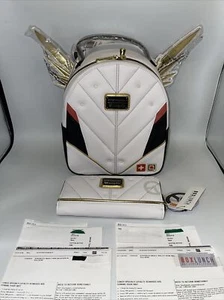 Loungefly 2018 Overwatch White Angel With Golden Wings Mini Backpack NWT G/2 - Picture 1 of 12