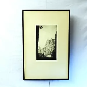Cannon Street City of London 1922 Douglas Macleod antique etching print wall art - Picture 1 of 5