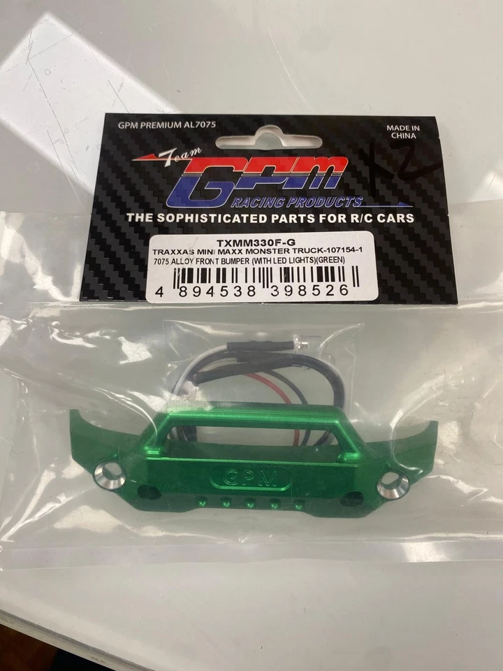GPM 7075 Alloy Front Bumper With LED Lights For TRAXXAS Mini Maxx Monster Truck - Imagem 1 de 1