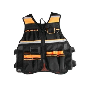 Tool Vest Multi Pockets Electrician Carpenters Reflective Convenient Women - Picture 1 of 5