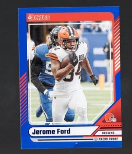 Jerome Ford 2024 Donruss Prueba de Prensa Azul #136 Jerome Ford - Cleveland Browns - Imagen 1 de 3