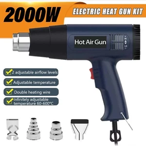 2000W Elektrische Heißluft Pistole Wärme Pistole Mit Einstellbare Temperatur DE - Bild 1 von 28
