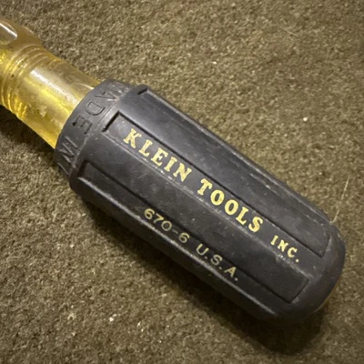 Destornillador Klein Tools 670-6 de colección EE. UU. 🇺🇸 Destornillador de velocidad de desplazamiento de 3/16 pulgadas Foto 1 de 4