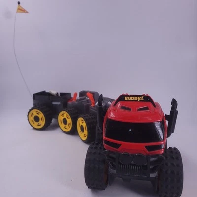 Vtg The Rattler 10WD 9.6V Radio Control RC Truck Red Buddy L 1994 UNTESTED Parts - Image 1 of 4