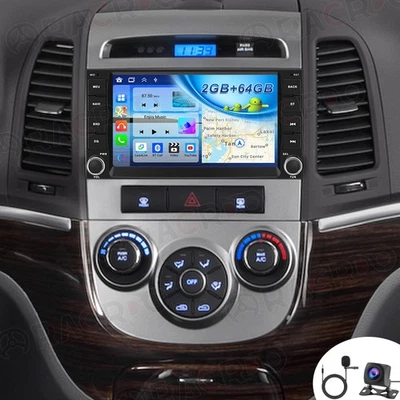 Radio estéreo de coche 7" para Hyundai Santa Fe 2 2006-2012 Android 15 GPS Carplay + cámara Foto 1 de 4
