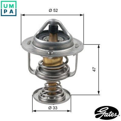 THERMOSTAT COOLANT TH30580G1 FOR PEUGEOT TOYOTA bB/II PLATZ YARIS/VITZ CAMI 1.0L - Image 1 of 4