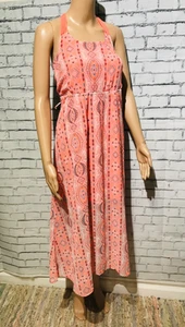 Japna Kids Girl Sz 12 Neon Orange Sundress Maxi Dress Colorful Summer Spring - Picture 1 of 24
