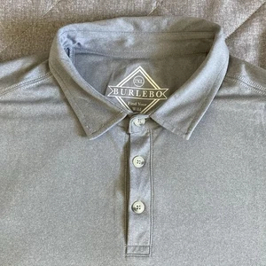 Polo Burlebo manica lunga performance uomo 2XL XXL grigio golf poli elasticizzata - Foto 1 di 10