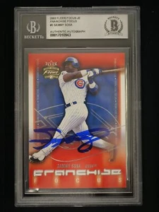 2003 Fleer Focus JE #5FF Sammy Sosa Franchise BAS Hand Signed Authentic Auto - Picture 1 of 2