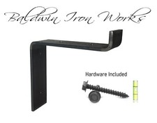 Decorative Handcrafted Rustic Reclaimed Metal Shelf Brackets With 1/2 inch Lip