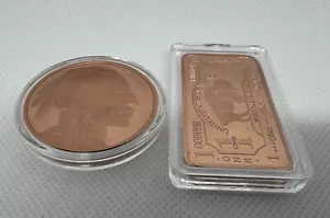 USA Buffalo Copper coin and Copper bar bundle 0.999 Brand New In Capsules. - Picture 1 of 15