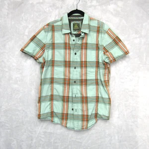 Prana Shirt Mens Small Green Snap Button Lightweight Outdoors Hiking Camp - Picture 1 of 8
