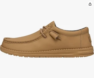 Hey Dude Men's Size 8 -Wally Mono Leather Tan Slip On Shoes 40632-265 - Picture 1 of 9