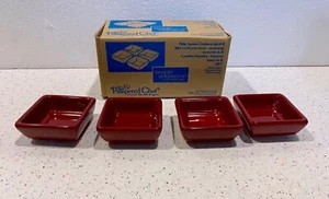The Pampered Chef 4 Simple Additions Cranberry Petite Squares 2051 - Picture 1 of 8