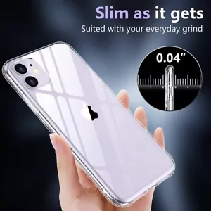 Designed For Iphone 11 Phone Case 6.1” inch Slim Thin Protective Cover - Clear - Picture 1 of 3