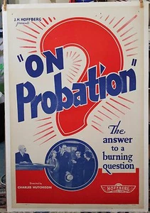 ON PROBATION linen Mounted poster Re-Release 1940s 27 X 41 REDUCED 30% - Picture 1 of 1