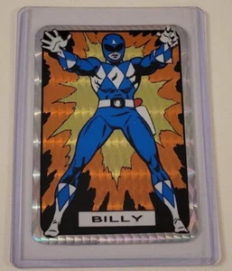 MIGHTY MORPHIN POWER RANGERS Billy 1993 Prism VENDING MACHINE STICKER CARD NM/MT - Picture 1 of 3
