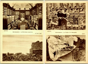 Lote de 2 postales Montecassino Itlay GGA Benefit reconstrucción de la abadía - Imagen 1 de 5